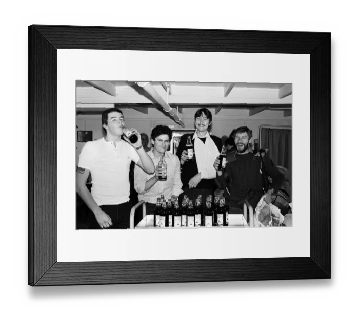 Framed Print : Eight and a half thousand bottles of specially brewed beer have been flown out to