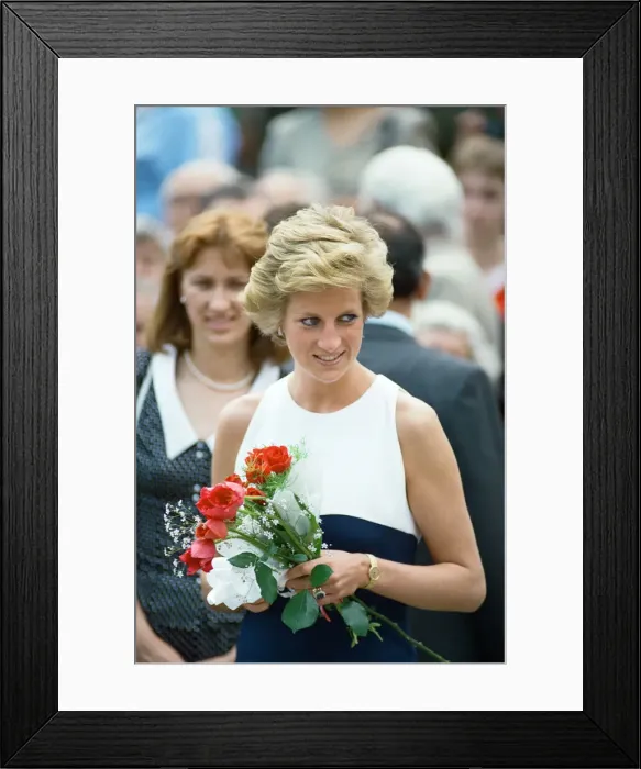 Framed Print : Charles, Prince of Wales and Diana, Princess of Wales visit Hungary. May 1990