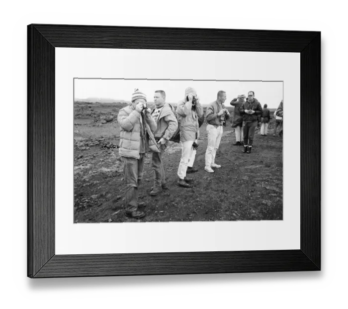 Framed Print : 21 NASA Astronauts have just spend a week in Iceland, making a study of the Geology of Framed Print : 21 NASA Astronauts have just spend a week in Iceland, making a study of the Geology of