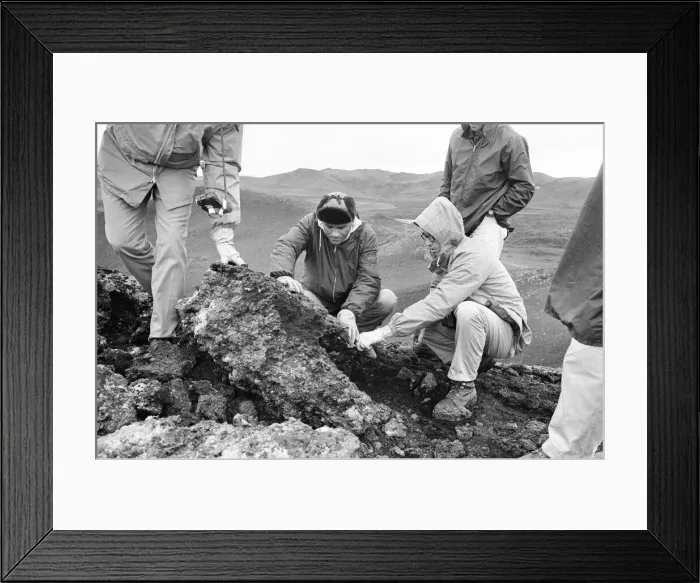 Framed Print : 21 NASA Astronauts have just spend a week in Iceland, making a study of the Geology of Framed Print : 21 NASA Astronauts have just spend a week in Iceland, making a study of the Geology of