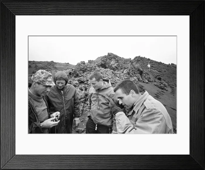 Framed Print : 21 NASA Astronauts have just spend a week in Iceland, making a study of the Geology of Framed Print : 21 NASA Astronauts have just spend a week in Iceland, making a study of the Geology of