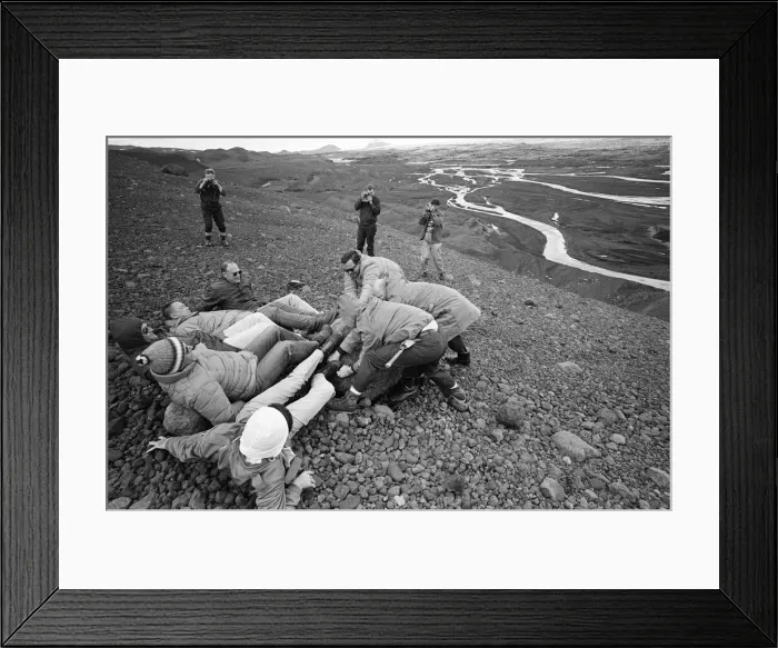 Framed Print : 21 NASA Astronauts have just spend a week in Iceland, making a study of the Geology of Framed Print : 21 NASA Astronauts have just spend a week in Iceland, making a study of the Geology of