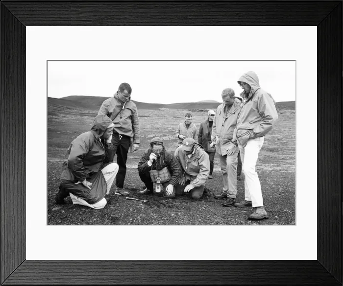 Framed Print : 21 NASA Astronauts have just spend a week in Iceland, making a study of the Geology of Framed Print : 21 NASA Astronauts have just spend a week in Iceland, making a study of the Geology of