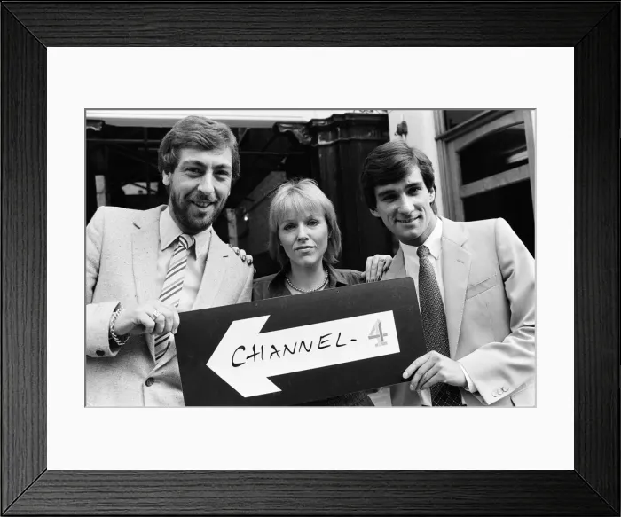 Framed Print : The new television channel, Channel 4, has announced names of the presenters involved