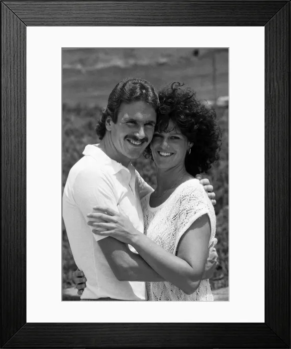 Framed Print : The 1984 Summer Olympics in Los Angeles. Eamonn Martin and his girlfriend Julie Hull Framed Print : The 1984 Summer Olympics in Los Angeles. Eamonn Martin and his girlfriend Julie Hull