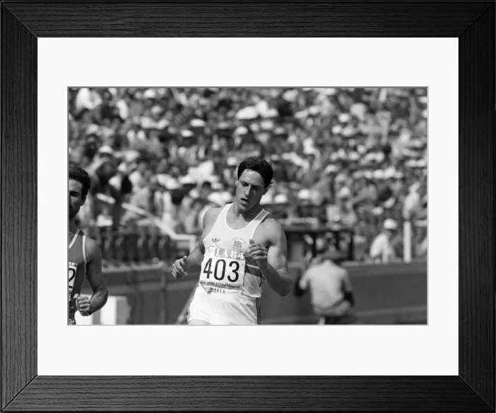 Framed Print : The 1984 Summer Olympics in Los Angeles. Alan Wells. August 1984 Framed Print : The 1984 Summer Olympics in Los Angeles. Alan Wells. August 1984