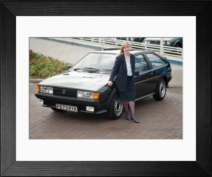 Framed Print : A Volkswagen Scirocco. 12th May 1989