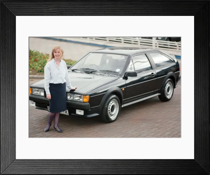 Framed Print : A Volkswagen Scirocco. 12th May 1989