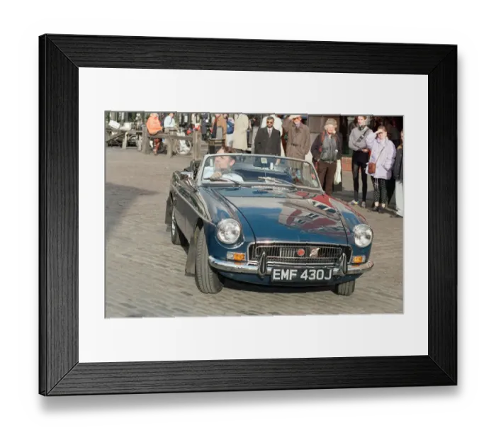 Framed Print : Terry Waite is reunited with his beloved MGB sports car