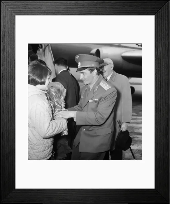 Framed Print : Lt. Col Valery Bykovsky, Soviet cosmonaut at London Heathrow Airport Framed Print : Lt. Col Valery Bykovsky, Soviet cosmonaut at London Heathrow Airport