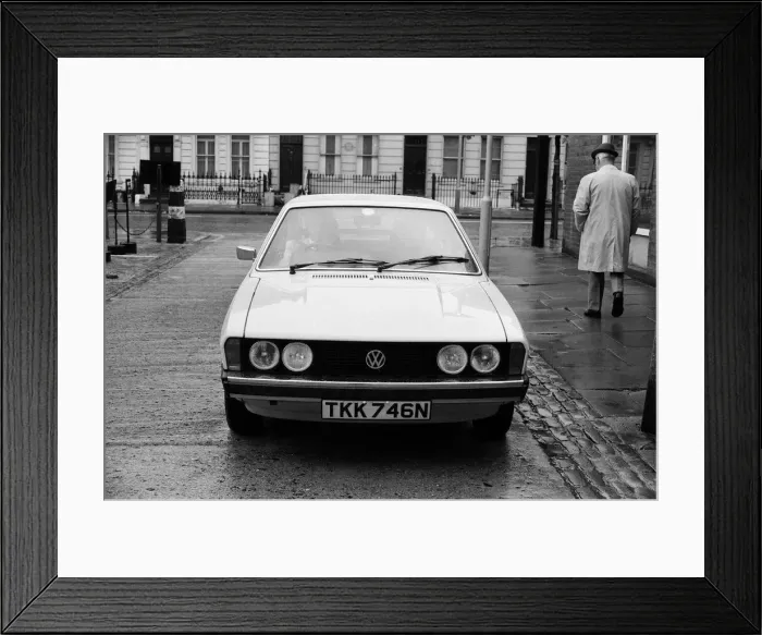 Framed Print : The new VW car, Volkswagen Scirocco Sports Coupe, £1995. 5th September 1974