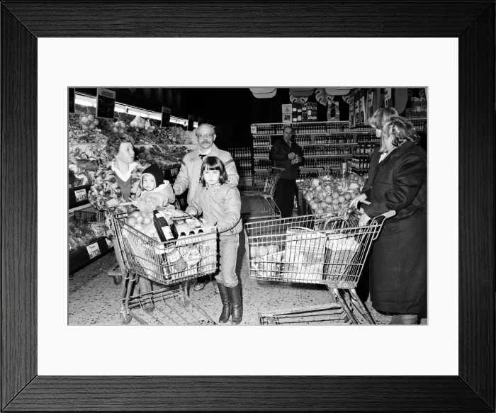 Framed Print : Volkswagen assembly line worker Peter Schredewitz at a supermarket in Wolfsburg, Germany Framed Print : Volkswagen assembly line worker Peter Schredewitz at a supermarket in Wolfsburg, Germany