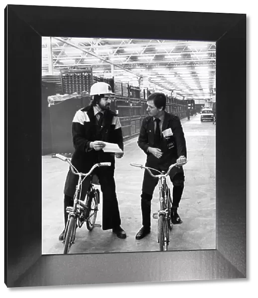 The new Ford plant at Bridgend is so large that workers use bicycles to get around