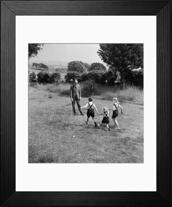 Framed Print : Fitzroy Maclean playing with his children, Jeremy, Susan Framed Print : Fitzroy Maclean playing with his children, Jeremy, Susan