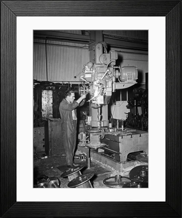 Framed Print : Components for the construction of mobile cranes seen here being manufactured Framed Print : Components for the construction of mobile cranes seen here being manufactured