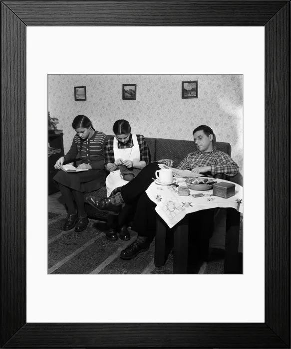 Framed Print : VW Volkswagen near Brunswick, West Germany. A day in the life of Heinrich Gemnich, 40 Framed Print : VW Volkswagen near Brunswick, West Germany. A day in the life of Heinrich Gemnich, 40