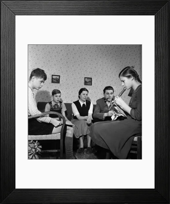 Framed Print : VW Volkswagen near Brunswick, West Germany. A day in the life of Heinrich Gemnich, 40 Framed Print : VW Volkswagen near Brunswick, West Germany. A day in the life of Heinrich Gemnich, 40