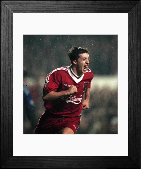 Framed Print : English Premier League match at Goodison Park. Everton 1 v Liverpool 1