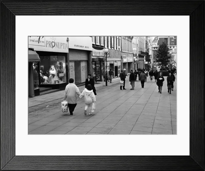 Framed Print : General views of Bold Street, Liverpool. 12th November 1991 Framed Print : General views of Bold Street, Liverpool. 12th November 1991