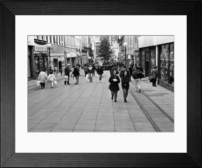 Framed Print : General views of Bold Street, Liverpool. 12th November 1991 Framed Print : General views of Bold Street, Liverpool. 12th November 1991