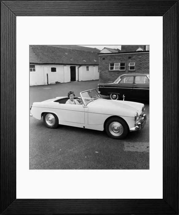 Framed Print : A MG Midget, learners test. May 1962 Framed Print : A MG Midget, learners test. May 1962