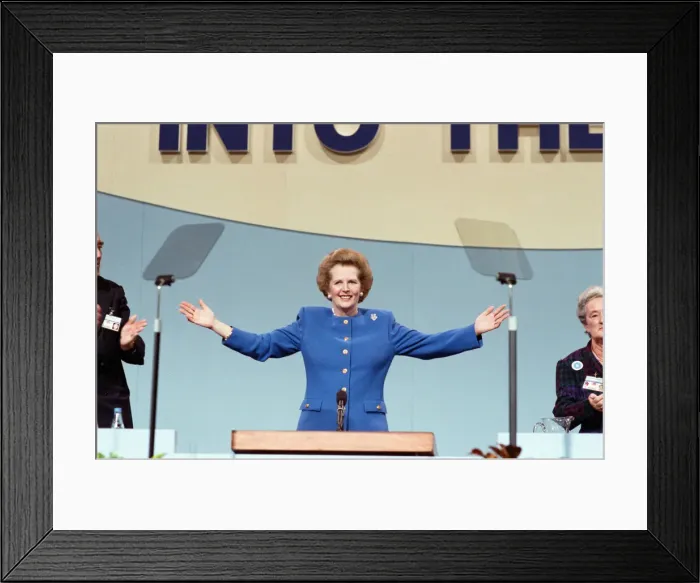 Framed Print : Prime Minister Margaret Thatcher speaking at the Conservative Party Conference, Brighton