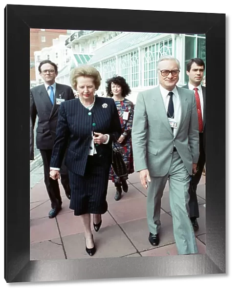 Prime Minister Margaret Thatcher at the Conservative Party Conference, Brighton
