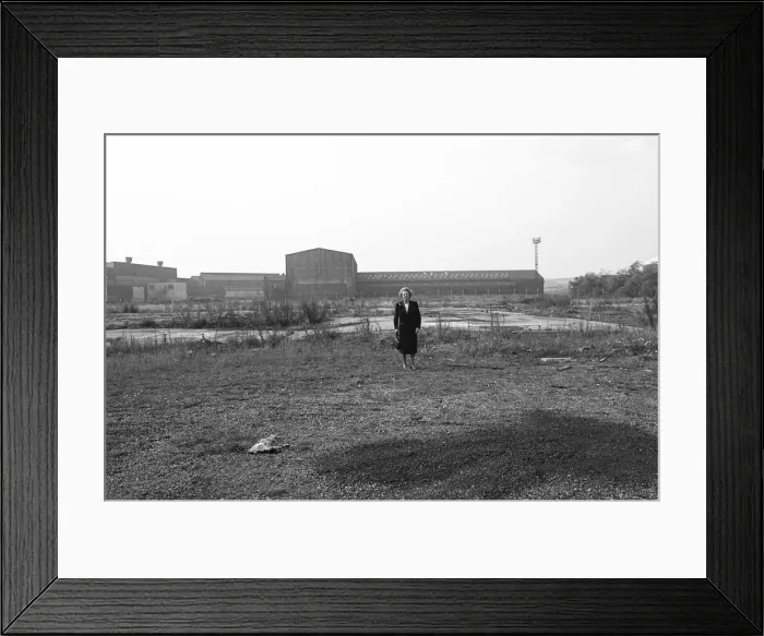 Framed Print : Prime Minister Margaret Thatcher seen here at what remains of the Head Wrightson works in Framed Print : Prime Minister Margaret Thatcher seen here at what remains of the Head Wrightson works in