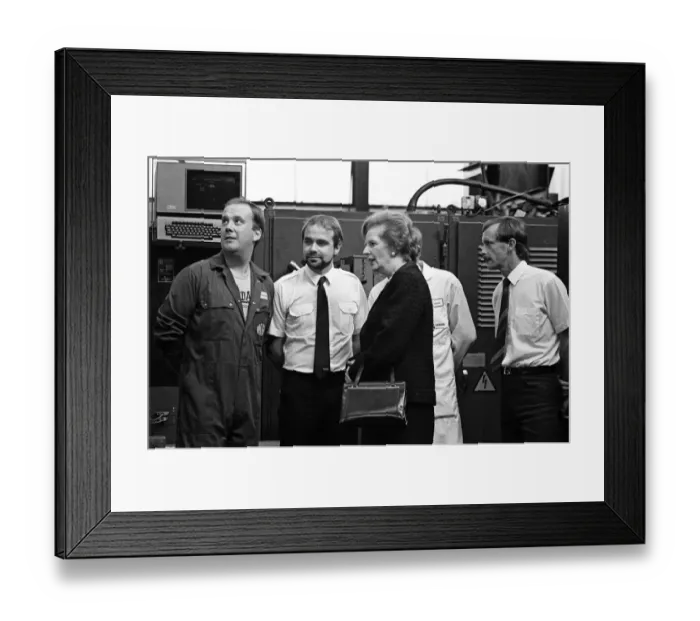 Framed Print : Prime Minister Margaret Thatcher visits Harker and Son at Stockton