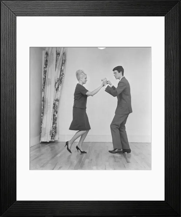 Framed Print : Picture shows Patrick Kerr and Theresa Confrey, the dancing couple from Ready Steady Go