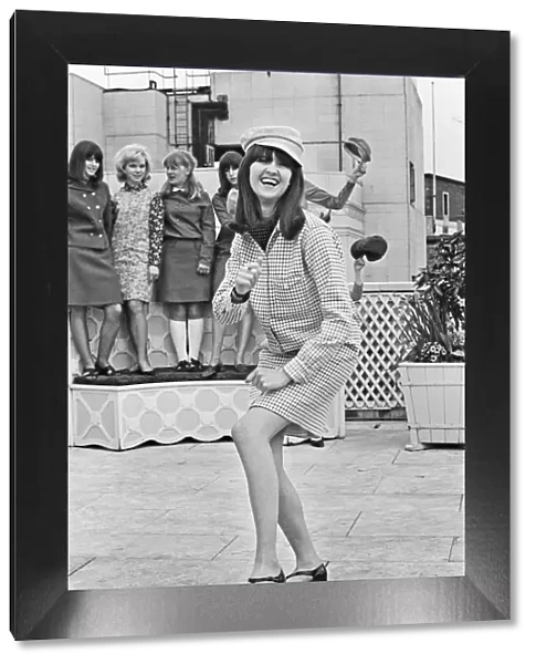 Picture shows the shows presenter Cathy McGowan during a Mod Fashions modelling shoot