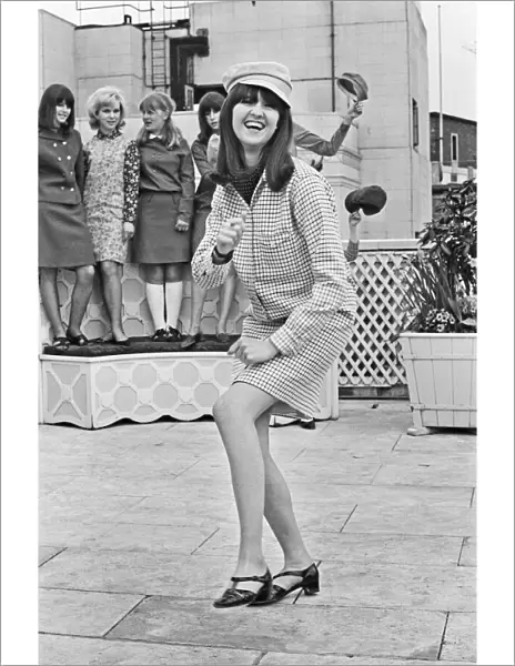 Picture shows the shows presenter Cathy McGowan during a Mod Fashions modelling shoot