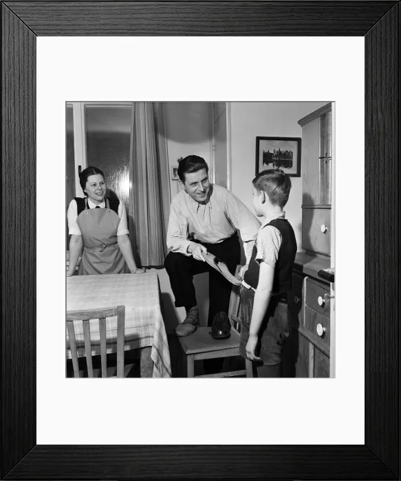Framed Print : VW Volkswagen near Brunswick, West Germany. A day in the life of Heinrich Gemnich, 40 Framed Print : VW Volkswagen near Brunswick, West Germany. A day in the life of Heinrich Gemnich, 40