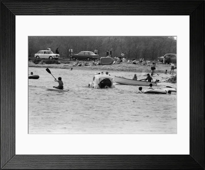 Framed Print : Malcolm Buchanan and Bill Helmeage who have spent the last month making a VW watertight Framed Print : Malcolm Buchanan and Bill Helmeage who have spent the last month making a VW watertight