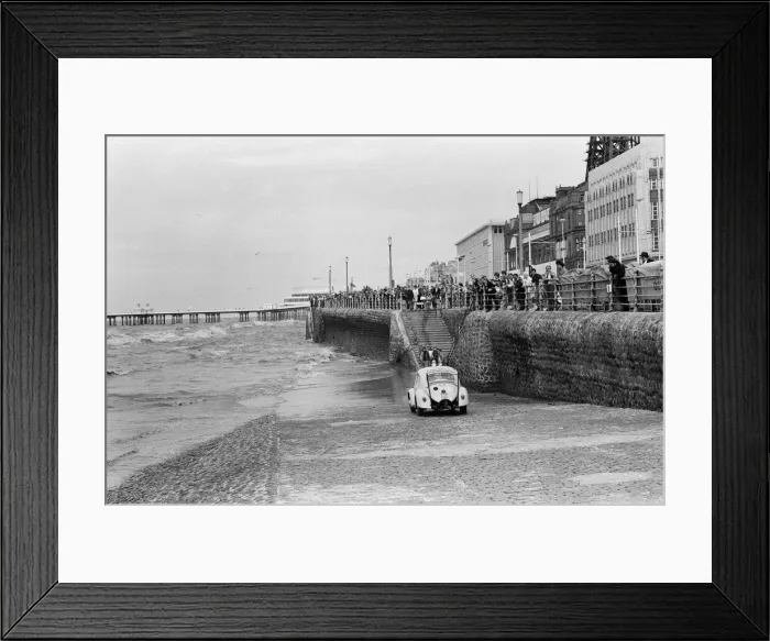 Framed Print : An aquatic VW Beetle at Blackpool beach. It has previously competed in the annual Isle of Framed Print : An aquatic VW Beetle at Blackpool beach. It has previously competed in the annual Isle of