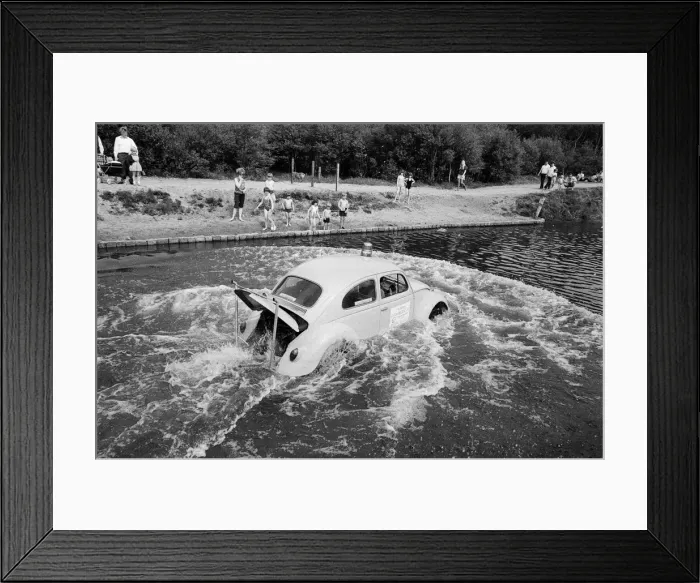 Framed Print : Malcolm Buchanan and Bill Helmeage who have spent the last month making a VW watertight Framed Print : Malcolm Buchanan and Bill Helmeage who have spent the last month making a VW watertight