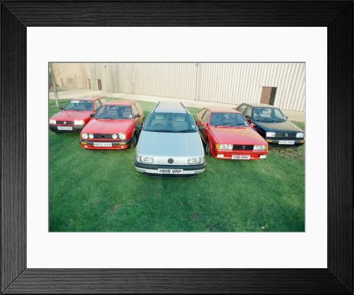 Framed Print : A range of Volkswagen cars. 16th January 1991 Framed Print : A range of Volkswagen cars. 16th January 1991