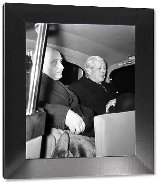 Prime Minister Harold Macmillan in a car. 25th April 1962