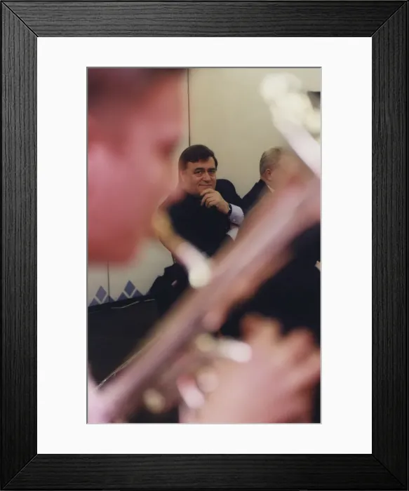 Framed Print : Deputy PM John Prescott listens to Martin Armstrong solo trumpet player Framed Print : Deputy PM John Prescott listens to Martin Armstrong solo trumpet player