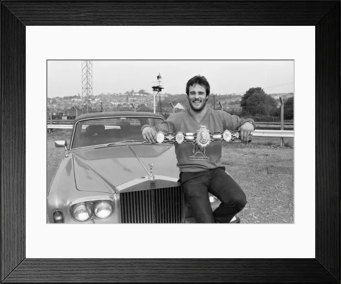 Framed Print : Only a few hours after becoming the new British Heavyweight Champion - David Pearce Framed Print : Only a few hours after becoming the new British Heavyweight Champion - David Pearce