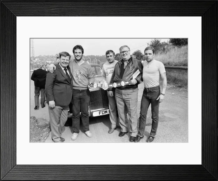 Framed Print : Only a few hours after becoming the new British Heavyweight Champion - David Pearce Framed Print : Only a few hours after becoming the new British Heavyweight Champion - David Pearce