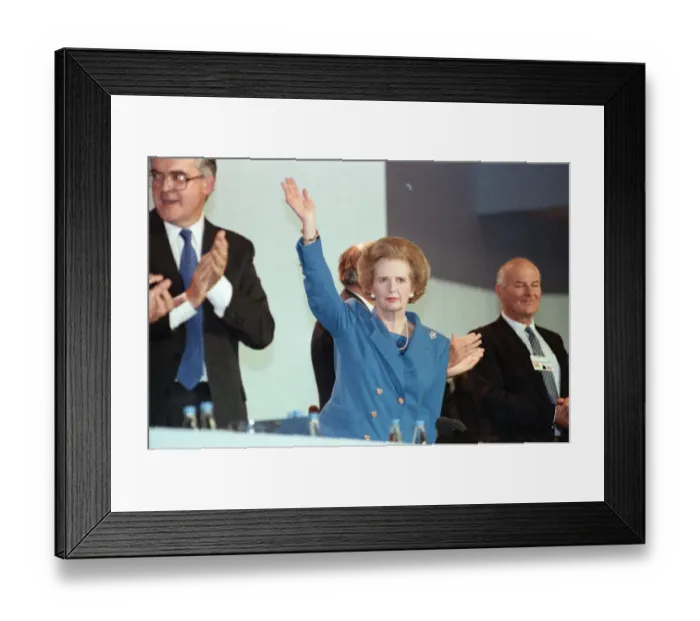 Framed Print : The Conservative Party Conference, Blackpool. Prime Minister Margaret Thatcher delivers