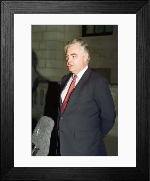 Framed Print : Black Wednesday. Chancellor of the Exchequer Norman Lamont gives a press conference Framed Print : Black Wednesday. Chancellor of the Exchequer Norman Lamont gives a press conference