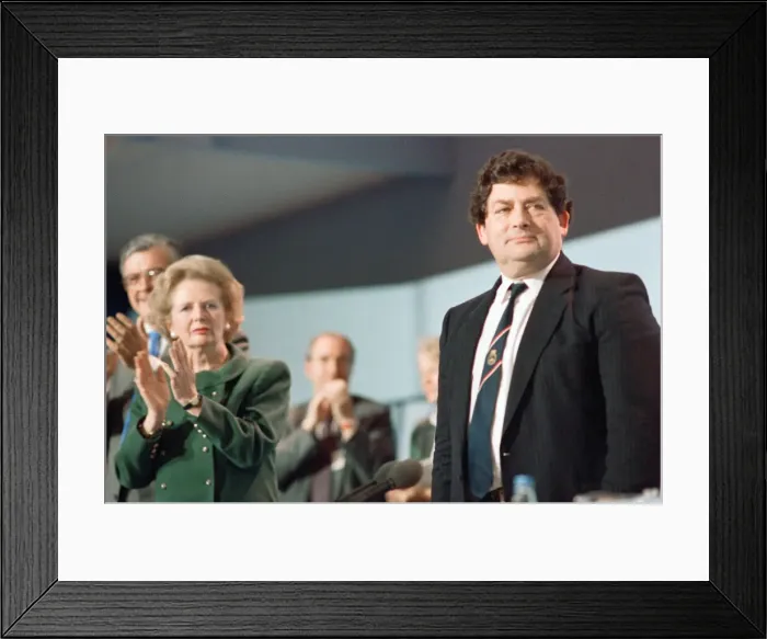 Framed Print : The Conservative Party Conference, Blackpool. Chancellor of the Exchequer, Nigel Lawson Framed Print : The Conservative Party Conference, Blackpool. Chancellor of the Exchequer, Nigel Lawson