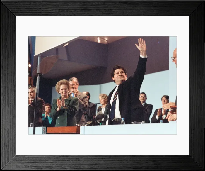 Framed Print : The Conservative Party Conference, Blackpool. Chancellor of the Exchequer, Nigel Lawson Framed Print : The Conservative Party Conference, Blackpool. Chancellor of the Exchequer, Nigel Lawson