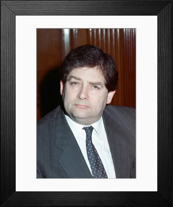 Framed Print : The Chancellor of the Exchequer, Nigel Lawson. 7th March 1989 Framed Print : The Chancellor of the Exchequer, Nigel Lawson. 7th March 1989