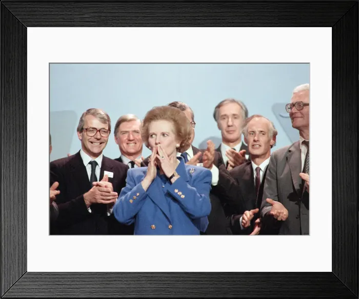 Framed Print : The Conservative Party Conference, Blackpool. Prime Minister Margaret Thatcher with Framed Print : The Conservative Party Conference, Blackpool. Prime Minister Margaret Thatcher with
