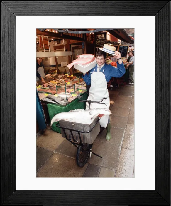 Framed Print : Frost Fishmongers Delivery Bike, Reading, Wednesday 8th July 1992
