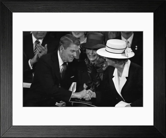 Framed Print : Prime Minster Margaret Thatcher and President of the United States Ronald Reagan