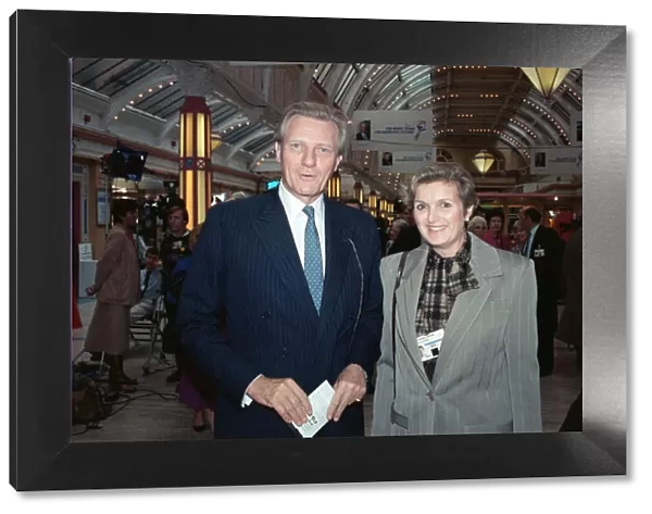 The Conservative Party Conference, Blackpool. Michael and Ann Heseltine. October 1989